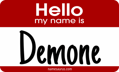 Hello my name is Demone png download