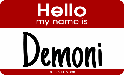 Hello my name is Demoni png download