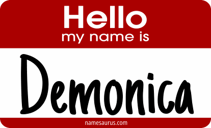 Hello my name is Demonica png download