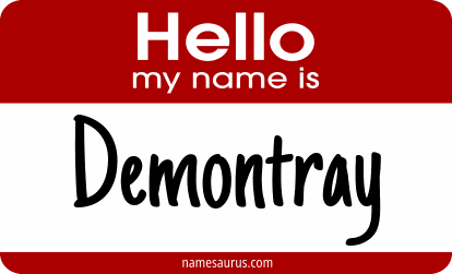Hello my name is Demontray png download