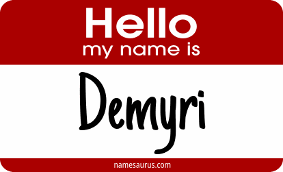 Hello my name is Demyri png download