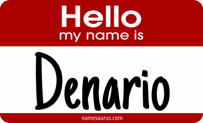 Hello my name is Denario png download