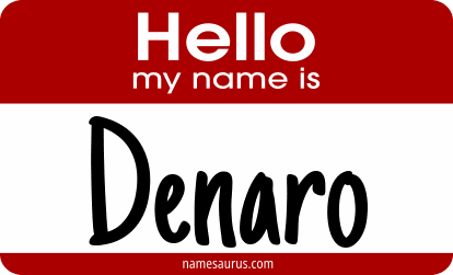 Hello my name is Denaro png download