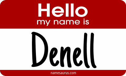 Hello my name is Denell png download