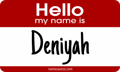 Hello my name is Deniyah png download