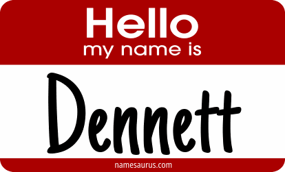Hello my name is Dennett png download