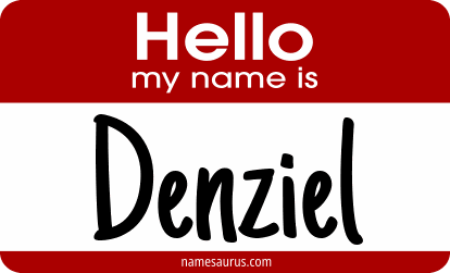 Hello my name is Denziel png download