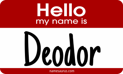 Hello my name is Deodor png download