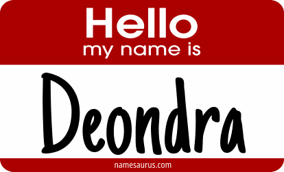 Hello my name is Deondra png download