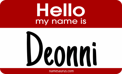 Hello my name is Deonni png download
