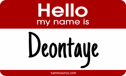 Hello my name is Deontaye png download