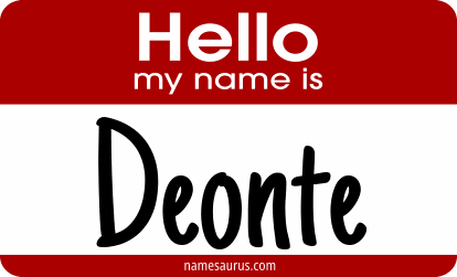 Hello my name is Deonte png download