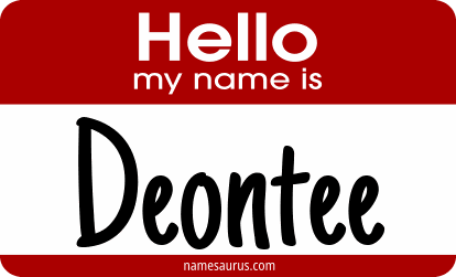Hello my name is Deontee png download