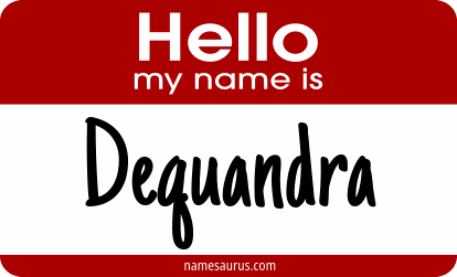 Hello my name is Dequandra png download