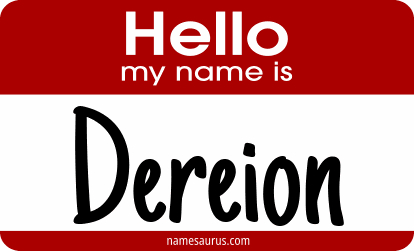 Hello my name is Dereion png download