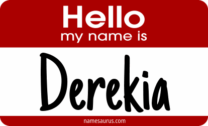 Hello my name is Derekia png download
