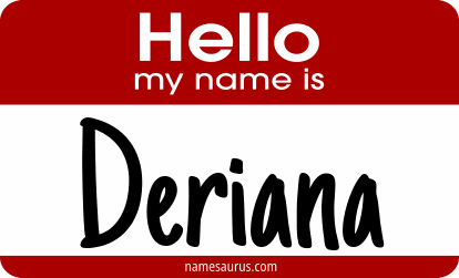 Hello my name is Deriana png download