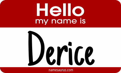 Hello my name is Derice png download