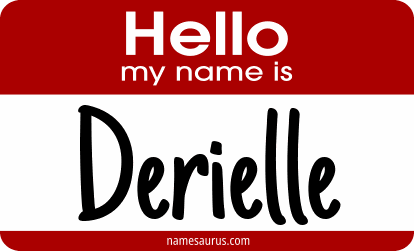 Hello my name is Derielle png download