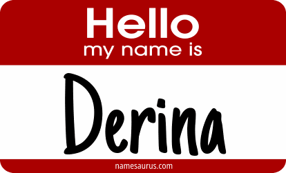 Hello my name is Derina png download