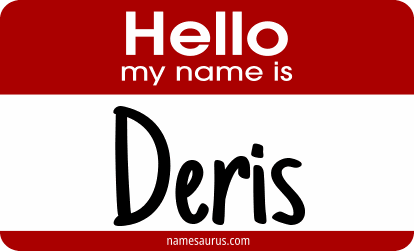 Hello my name is Deris png download