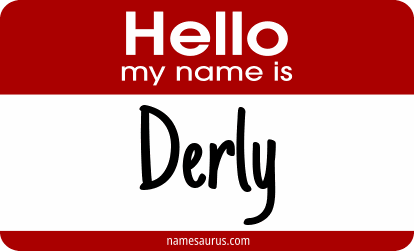 Hello my name is Derly png download