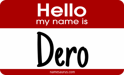 Hello my name is Dero png download