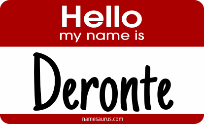 Hello my name is Deronte png download