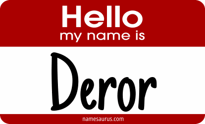 Hello my name is Deror png download