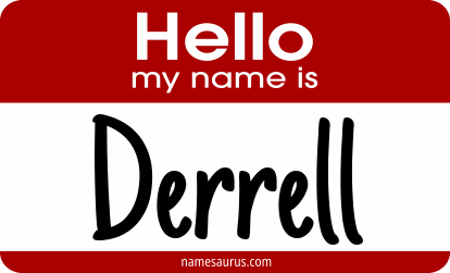 Hello my name is Derrell png download