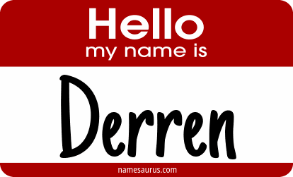 Hello my name is Derren png download