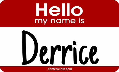 Hello my name is Derrice png download
