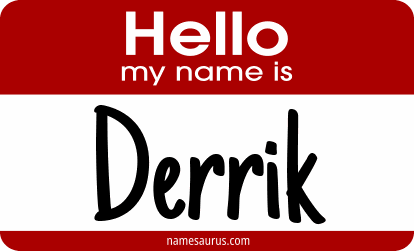 Hello my name is Derrik png download