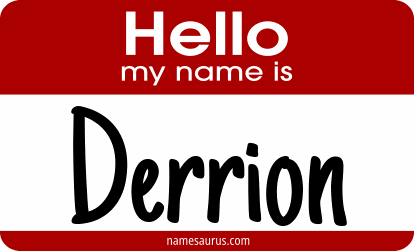 Hello my name is Derrion png download