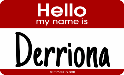 Hello my name is Derriona png download