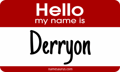 Hello my name is Derryon png download