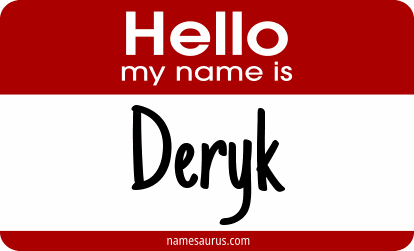 Hello my name is Deryk png download