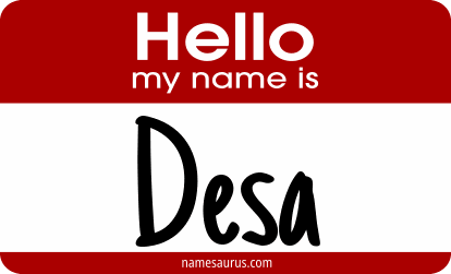 Hello my name is Desa png download
