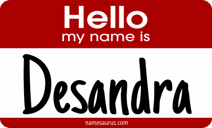 Hello my name is Desandra png download