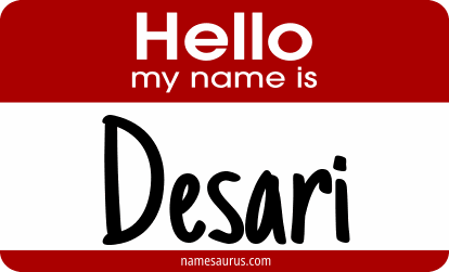 Hello my name is Desari png download