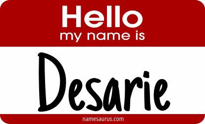 Hello my name is Desarie png download