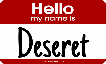Hello my name is Deseret png download