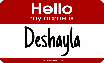 Hello my name is Deshayla png download