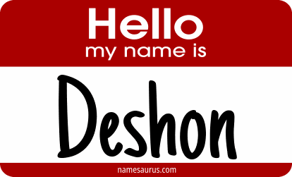 Hello my name is Deshon png download