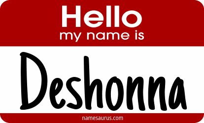 Hello my name is Deshonna png download
