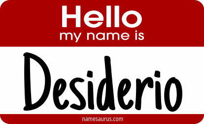 Hello my name is Desiderio png download