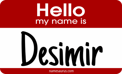Hello my name is Desimir png download