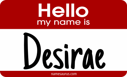 Hello my name is Desirae png download