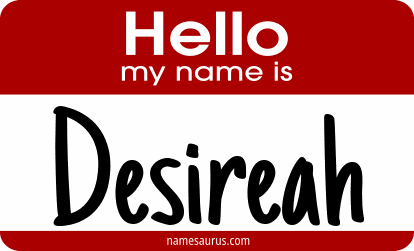 Hello my name is Desireah png download