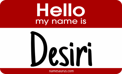 Hello my name is Desiri png download